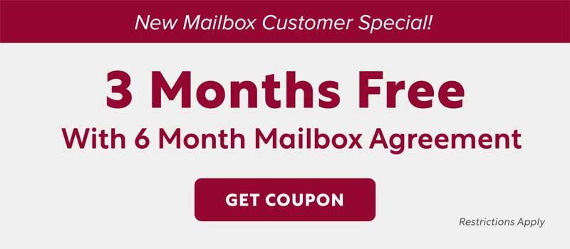 3 Months Free With 6 Month Mailbox Agreement - Get Coupon