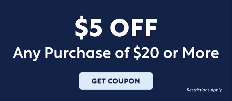 $5 OFF Any Purchase of $20 or More - Get Coupon
