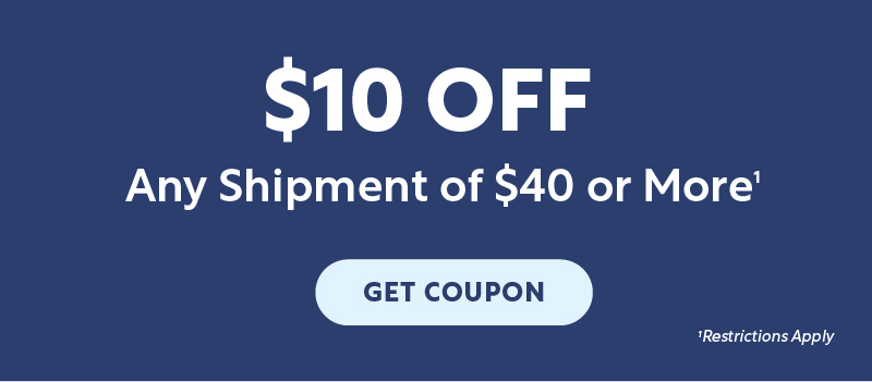 $10 Off Any Shipment of $40 or More