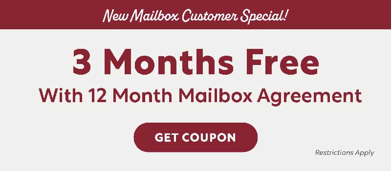 3 Months Free with 12 Month Mailbox Agreement