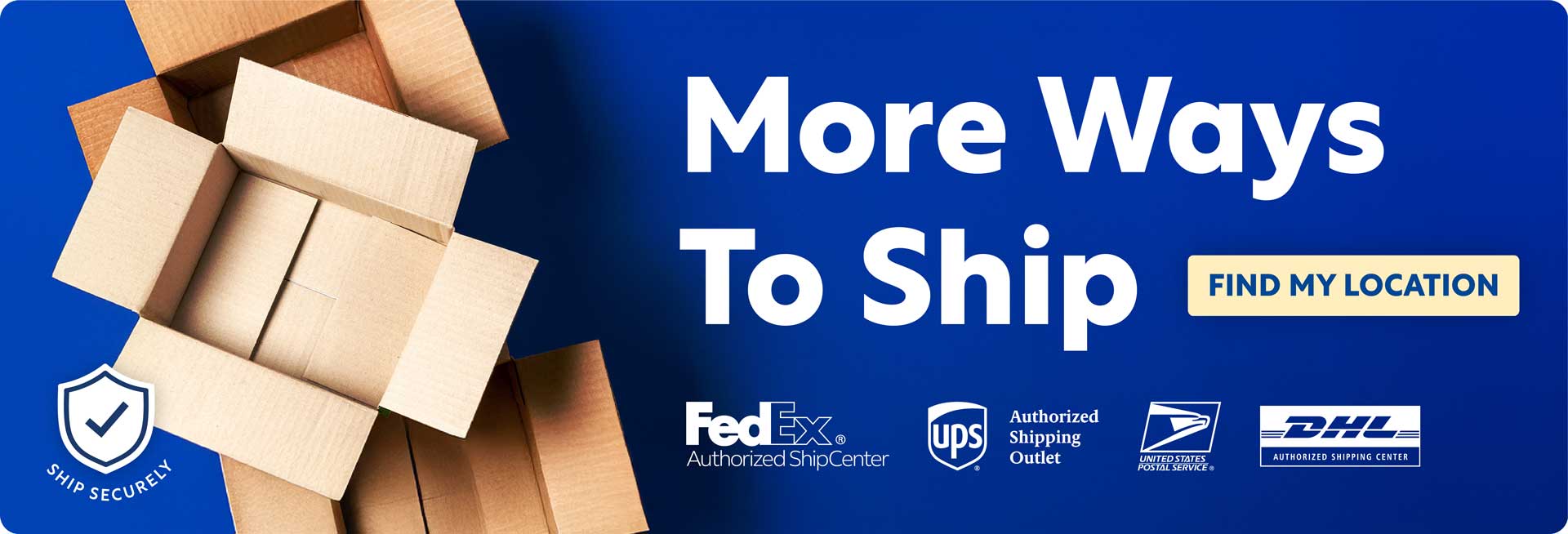 More Ways to Ship- Find My Location