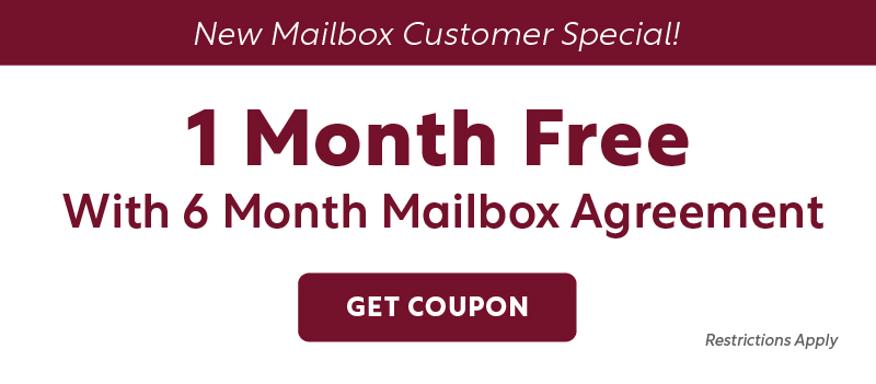 1 Month Free with 6 Month Mailbox Agreement