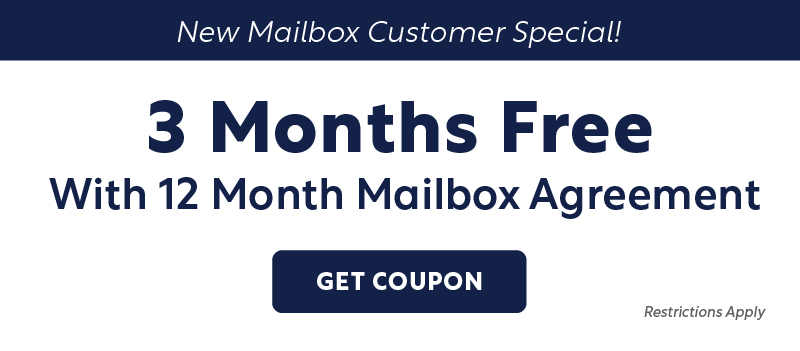 3 Months Free with 12 Month Mailbox Agreement