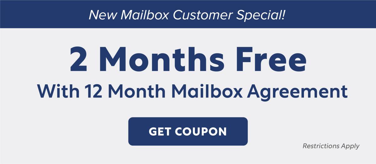 2 Months Free with 12 Month Mailbox Agreement